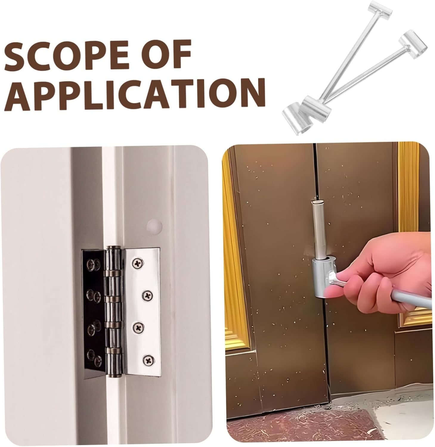 NAMOARLY 2Pcs Hinge Gap Adjusting Wrench Door Hinge Adjustment Tool Ratchet Wrench for Home image number 4