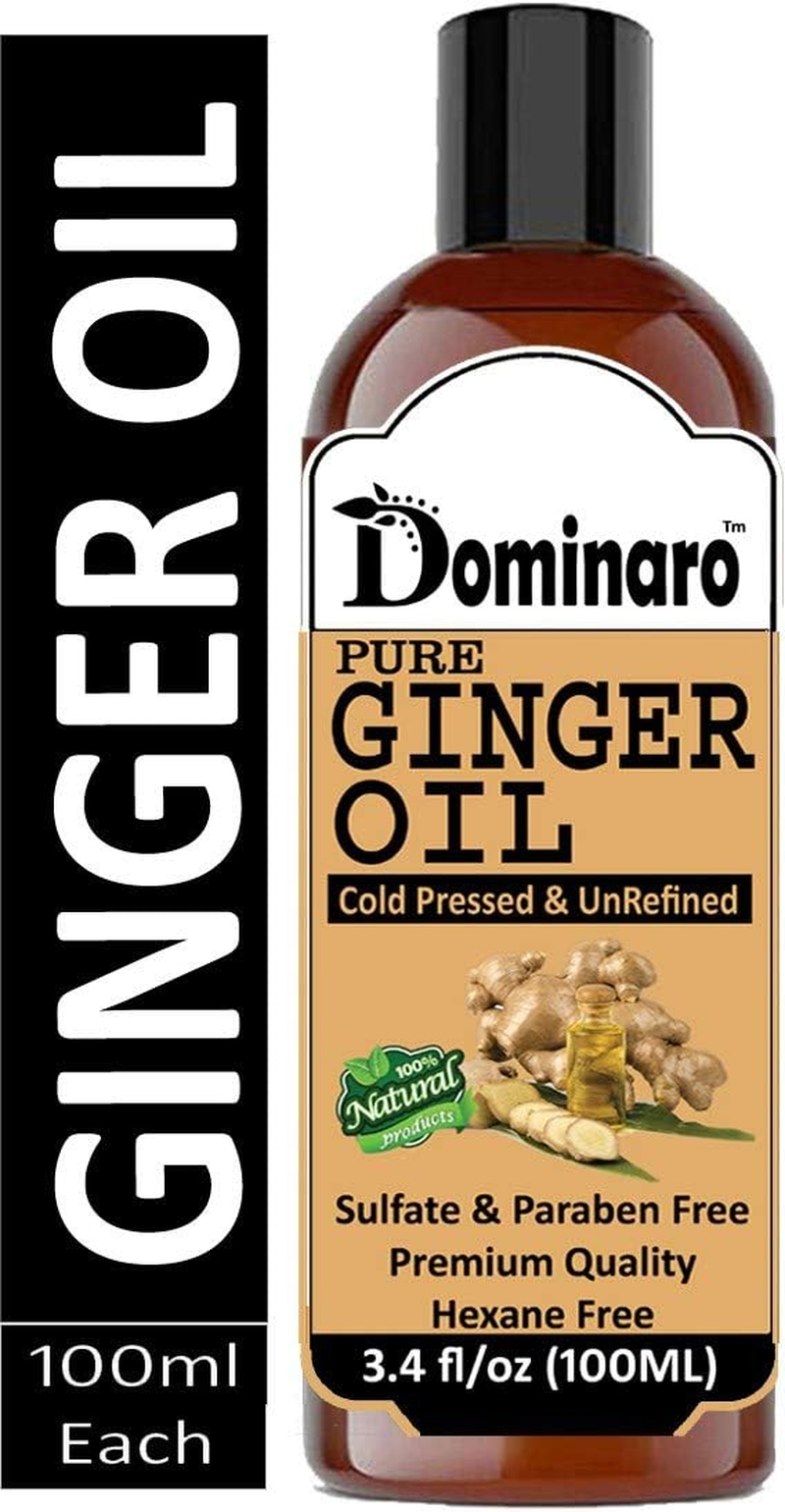 Dominaro Premium Ginger Oil - Cold Pressed & Unrefined Oil Hair Oil (100 Ml) image number 3
