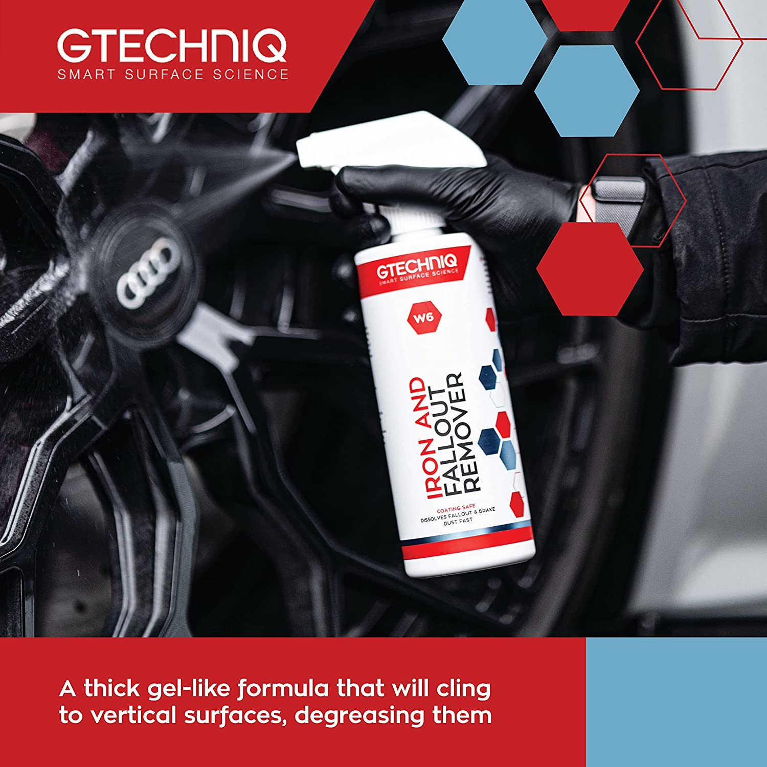 Gtechniq Iron Removing Wheel & Paint Cleaner, 500 Ml. Dissolves Fallout & Brake Dust Fast, Coating Safe. Helps Remove Damaging Contamination Found on Your Paintwork and Wheels. image number 1