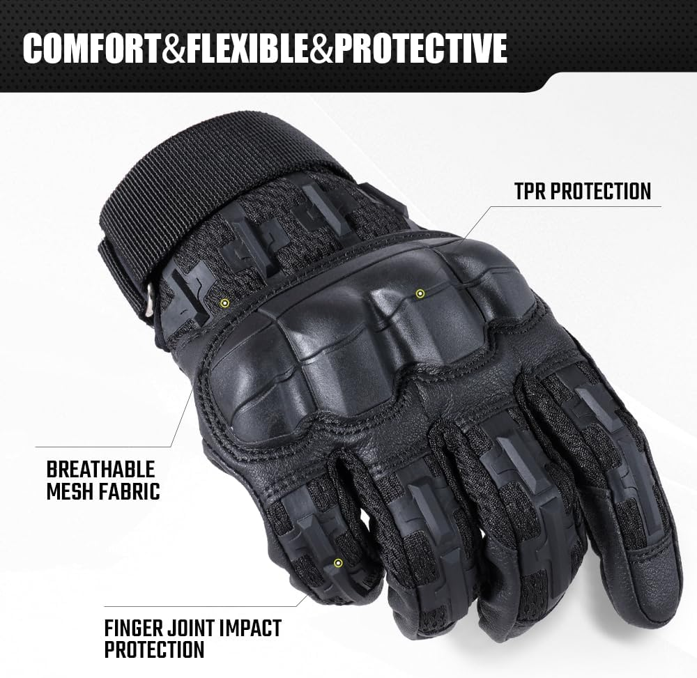 WTACTFUL Motorrad Handschuhe Herren, Sommer Touchscreen Motorradhandschuhe F&uuml;r MTB, Motorradrennen, Motorcross,Taktische Handschuhe, Fahrradhandschuhe