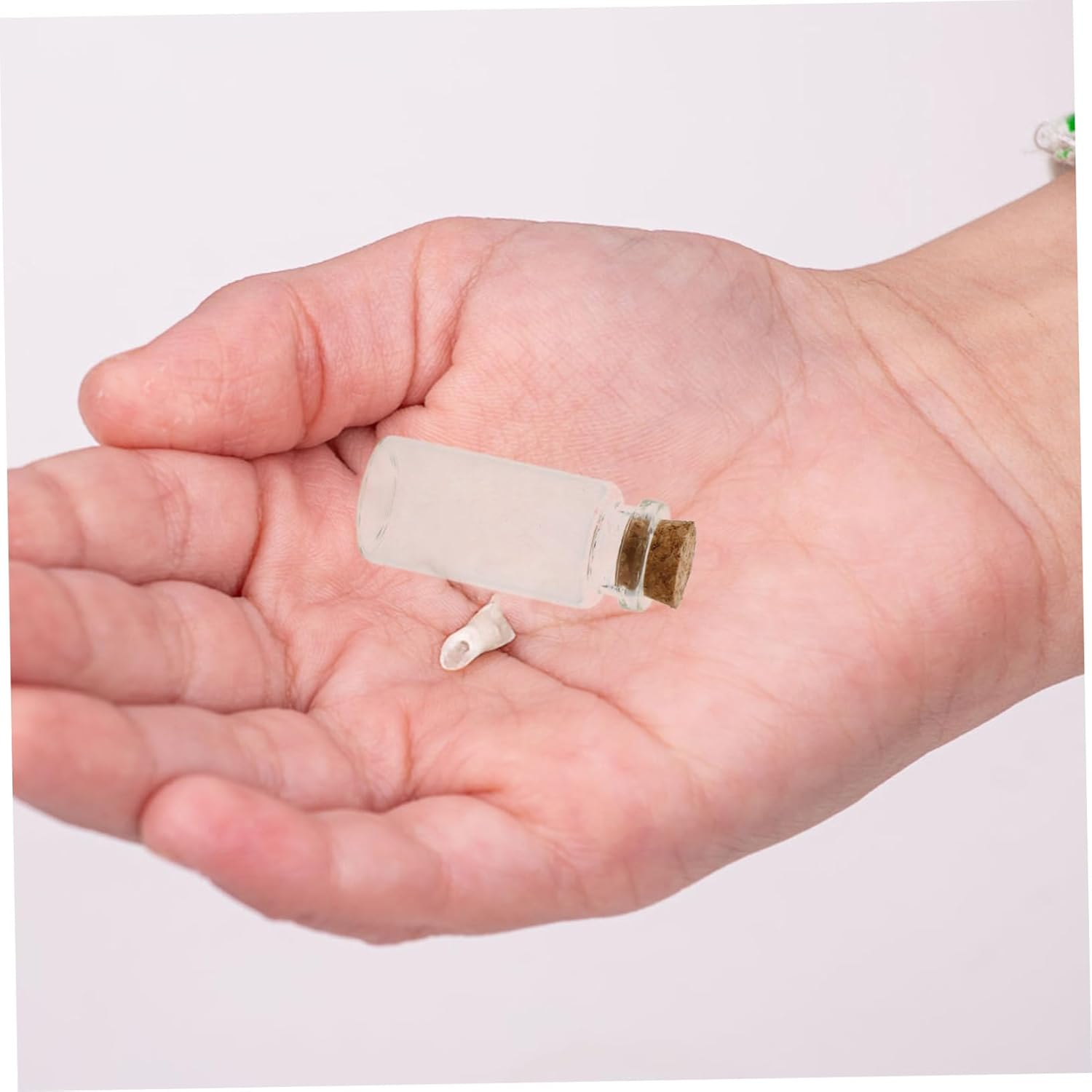 Baby Keepsake Box Set First Tooth and Fetal Hair Storage Bottles, Wooden Umbilical Cord Souvenir Collection Case, Diy Newborn Memory Keepsake for Infant Hair and Teeth Preservation image number 1