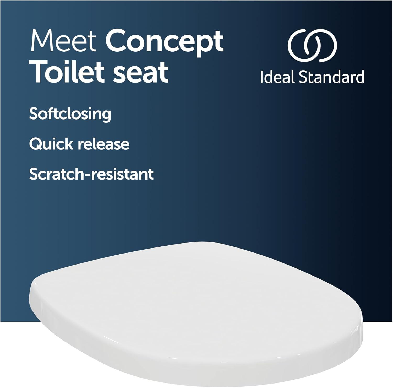 Toilet Seat - Ideal Standard Concept or Connect Soft Close Original Toilet Seat, E791701, White image number 5