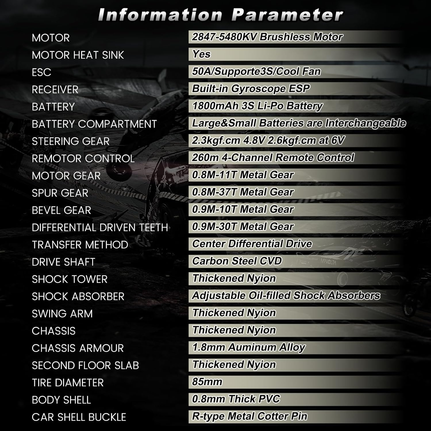 DEERC 8618 1/16 Fast Brushless RC Cars for Adults, Max 56Mph, 2 3S Lipo Batteries Electric Off-Road Waterproof RC Truck,4X4 High Speed Remote Control Car, All Terrain RC Truggy for Boys image number 6