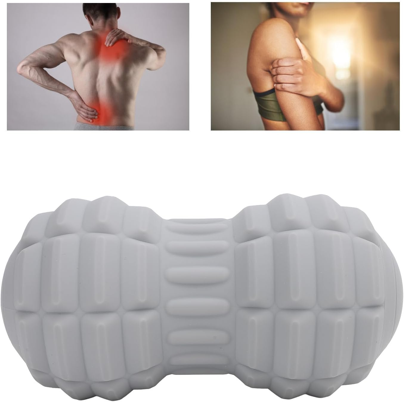 Vibrating Massage Ball, Foot and Body Portable Massage Roller with 4 Vibrating Speeds, 1500Mah Battery, Deep Tissue Pain Relief (Grey) image number 1