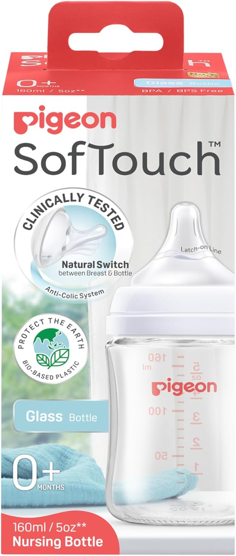 SOFTOUCH BPP Nursing Bottle Glass 160ML Logo (EN) image number 2