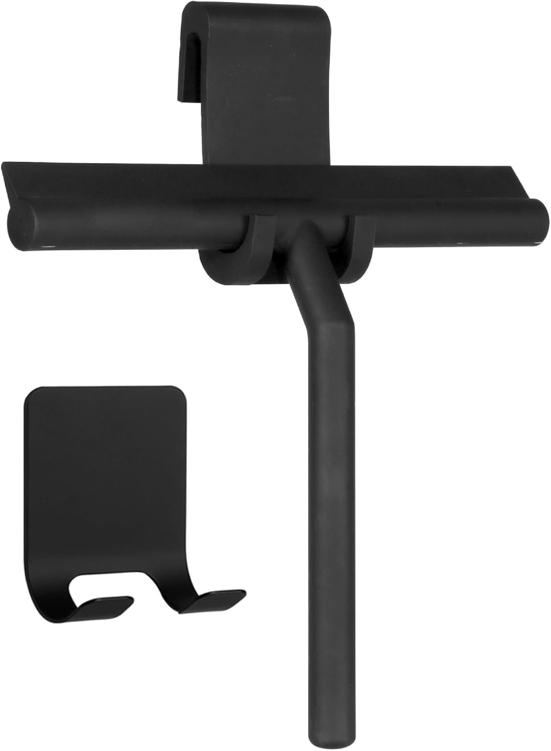 IMEEA Shower Squeegee 8-Inch/21Cm Silicone Window Squeegee Scraper Black Shower Wiper with Hanger for Bathroom Door Screen Mirror Glass