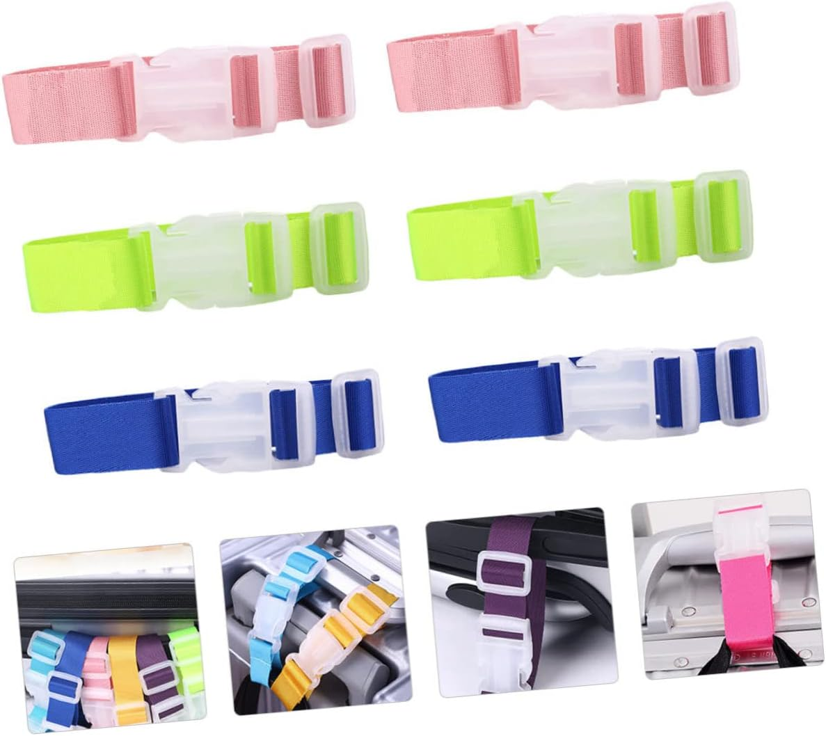 FRCOLOR 6Pcs Luggage Buckle Straps for Luggage Hanging Buckle for Suitcase Traveling Accessories Random Color