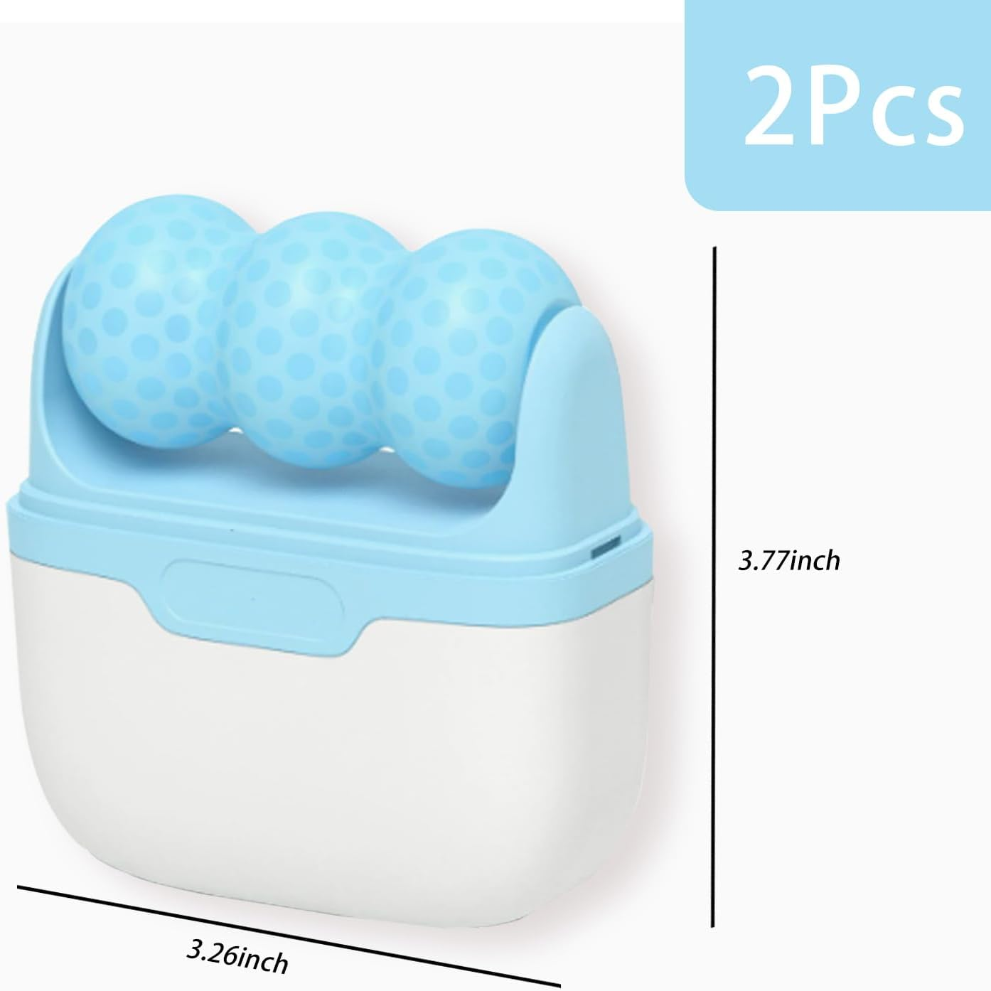 2Pcs Ice Roller Set, Face Roller & Ice Roller for Face - Cooling Facial Relaxation Massager for Puffiness & Tension (Blue & Pink) image number 4