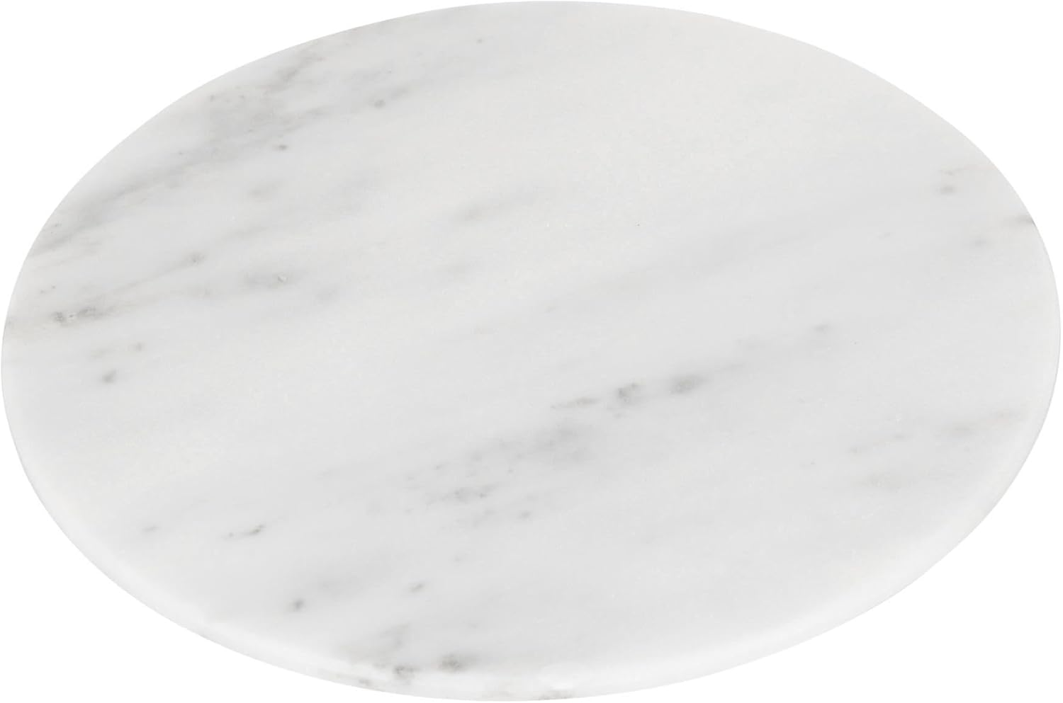 Argon Tableware Marble Chopping Board - 30Cm - White - round Cutting Board Solid Worktop Protector Mat Serving Platter for Slicing Vegetables, Cutting Meat, Meal Preparation