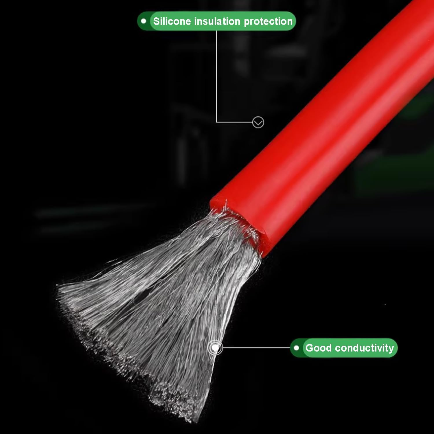 50 Amp Anderson Double Y Splitter Cable, 1 to 2 Anderson Plug Connector Double Y Adapter, 10 AWG 6Mm Battery Cable for Car, RV, Truck, Trailer, Winch, Forklift, Solar & Wind Systems (1 Pcs) image number 4