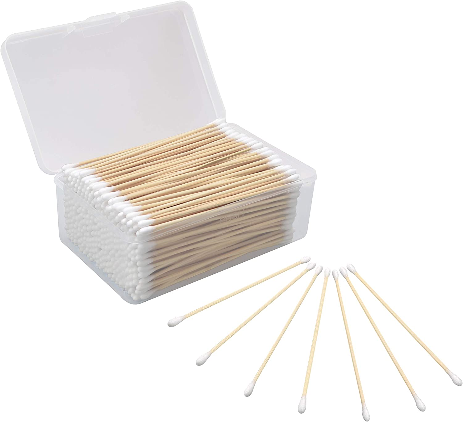 BOOSTEADY .22 .223 Caliber 5.56 MM 6 Inch Cotton Gun Cleaning Swabs in Storage Case