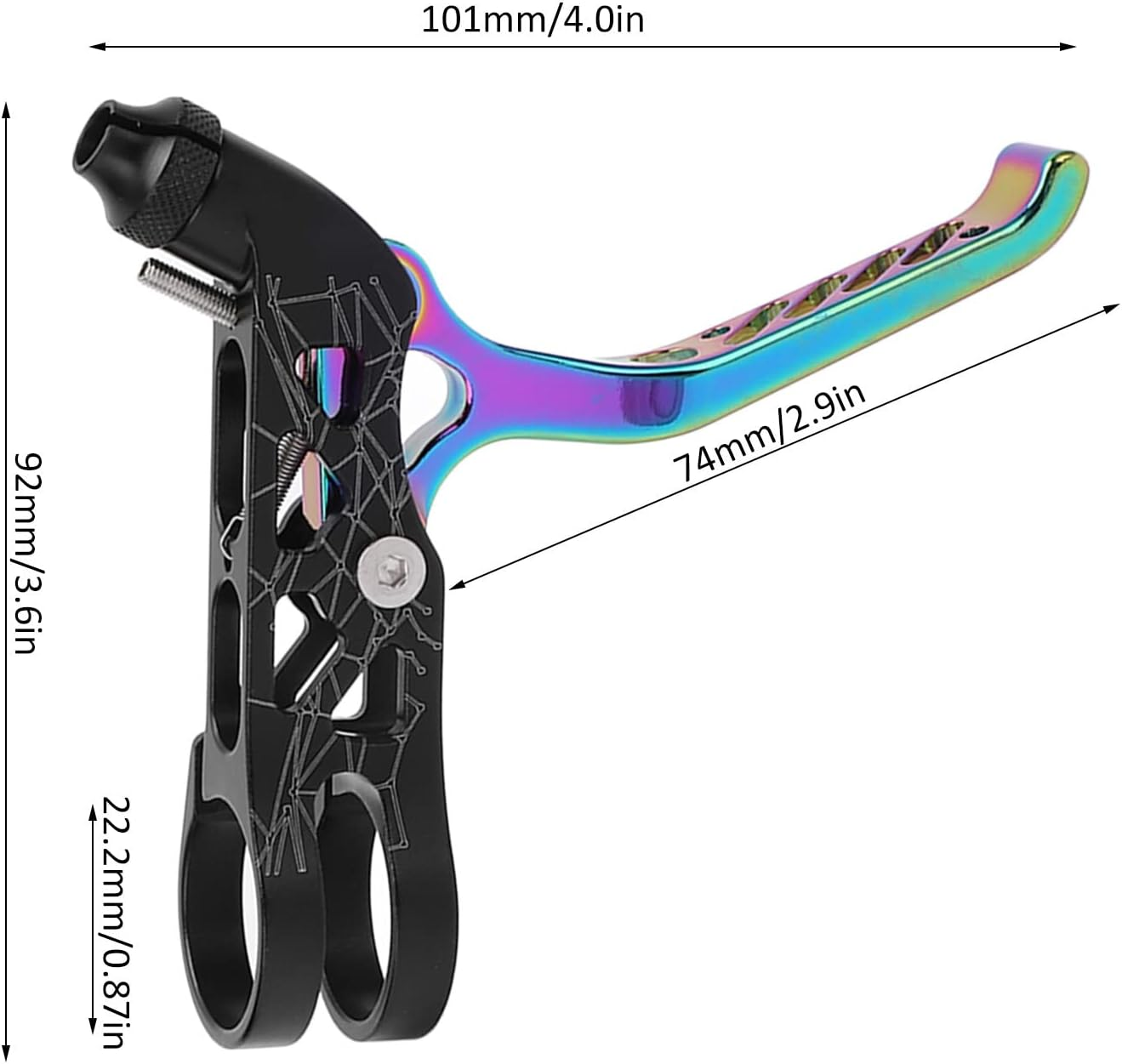 1 Pair Aluminium Alloy Cycling Hand Brakes Levers, 2.2 Cm Diameter Handle Brake Clutch Levers for Brompton 3Sixty Mountain Cycle (Multi Color) image number 1