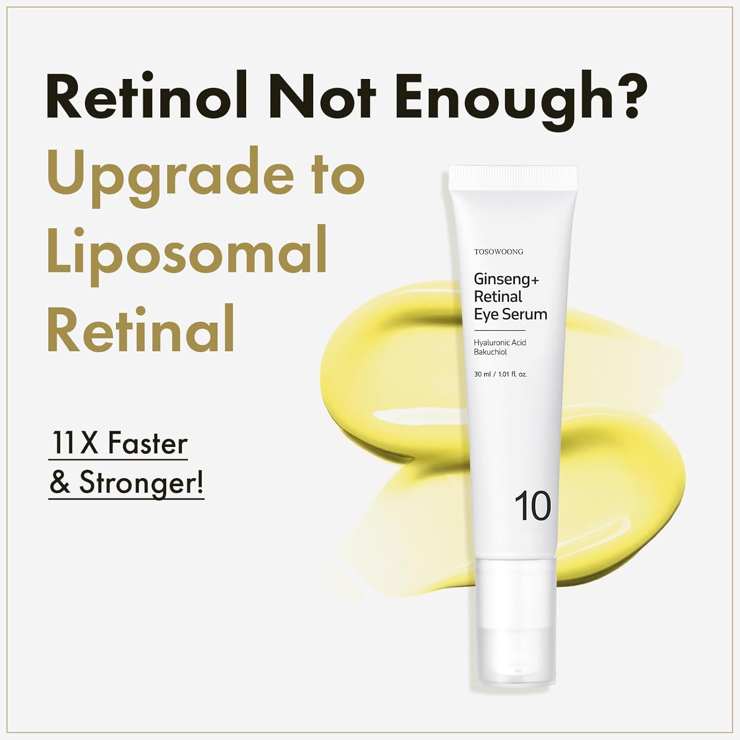 Ginseng plus Retinal Eye Serum with Retinal Niacinamide Bakuchiol Correction for Puffy Eye Bags Fine Lines Dark Circles Wrinkles, Korean Skin Care, 30Ml, 1.01 Fl.Oz. image number 5