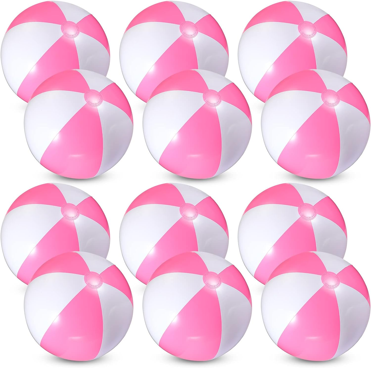 12 Pcs 16'' Beach Ball PVC Inflatable Ball Bulk Blow up Pool Balls for Swimming Pool Summer Hawaiian Tropical Theme Party Favors Decorations Favors Supplies image number 1