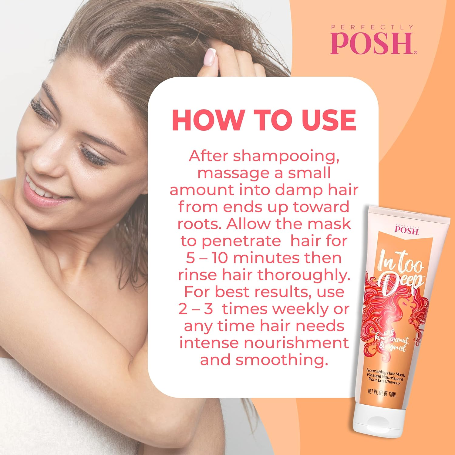 Perfectly Posh in Too Deep Nourishing Hair Mask (Dry/Damaged) image number 5