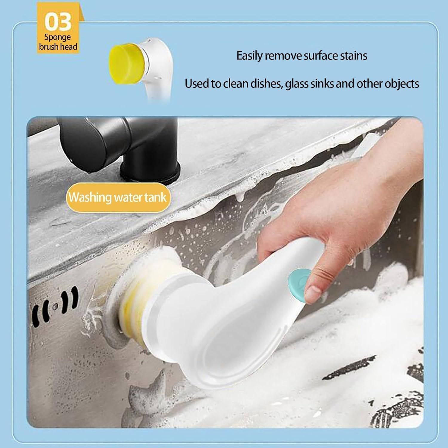 Electric Spin Scrubbers, Cordless Cleaning Brush, Electric Rotary Cleaner with 5 Replaceable Brush Heads, USB Rechargeable Powerful Spin Scrubbers for Home