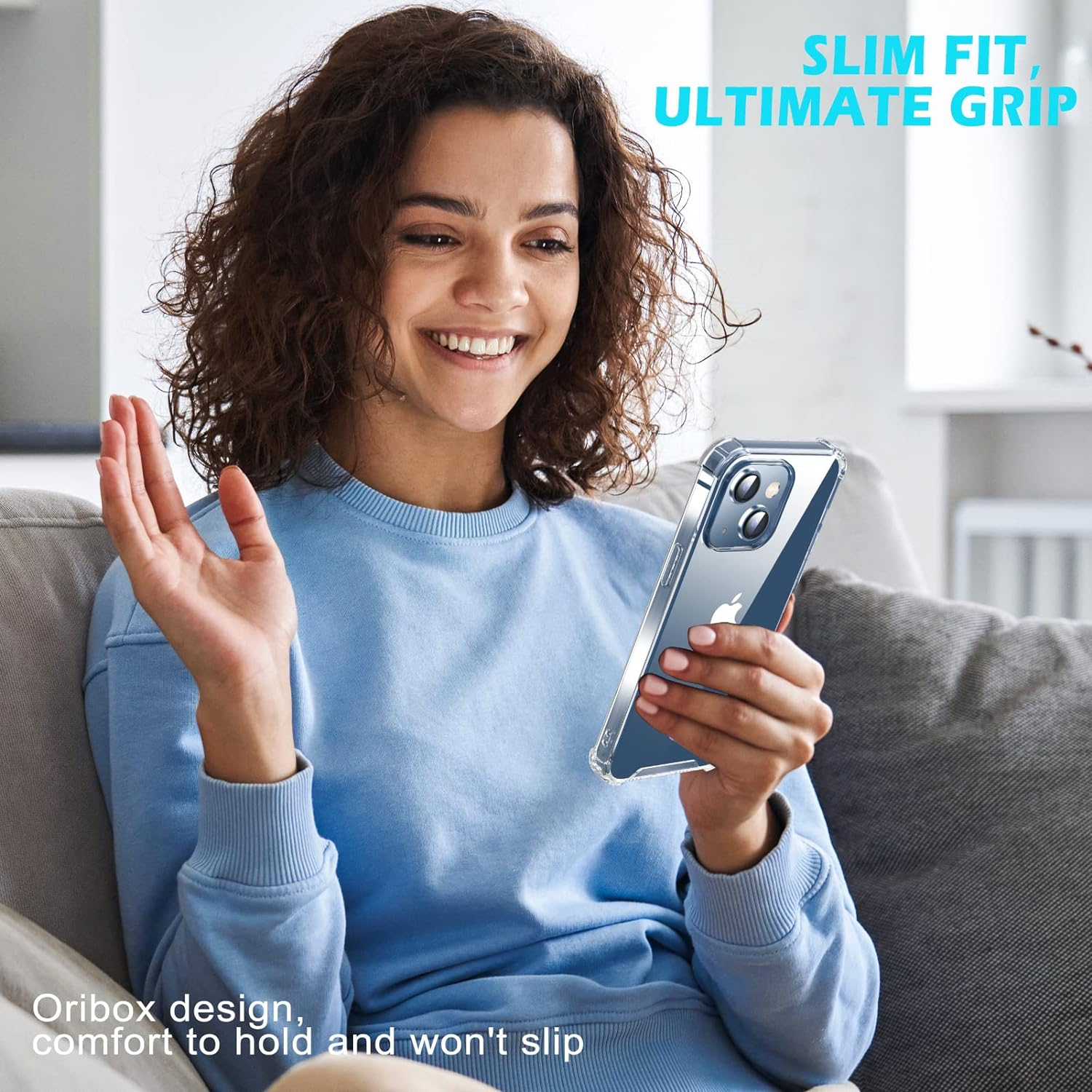 Oribox Case for Iphone 13 Mini, with 4 Corners Shockproof Protection,Clear,Iphone 13 Mini Case image number 2