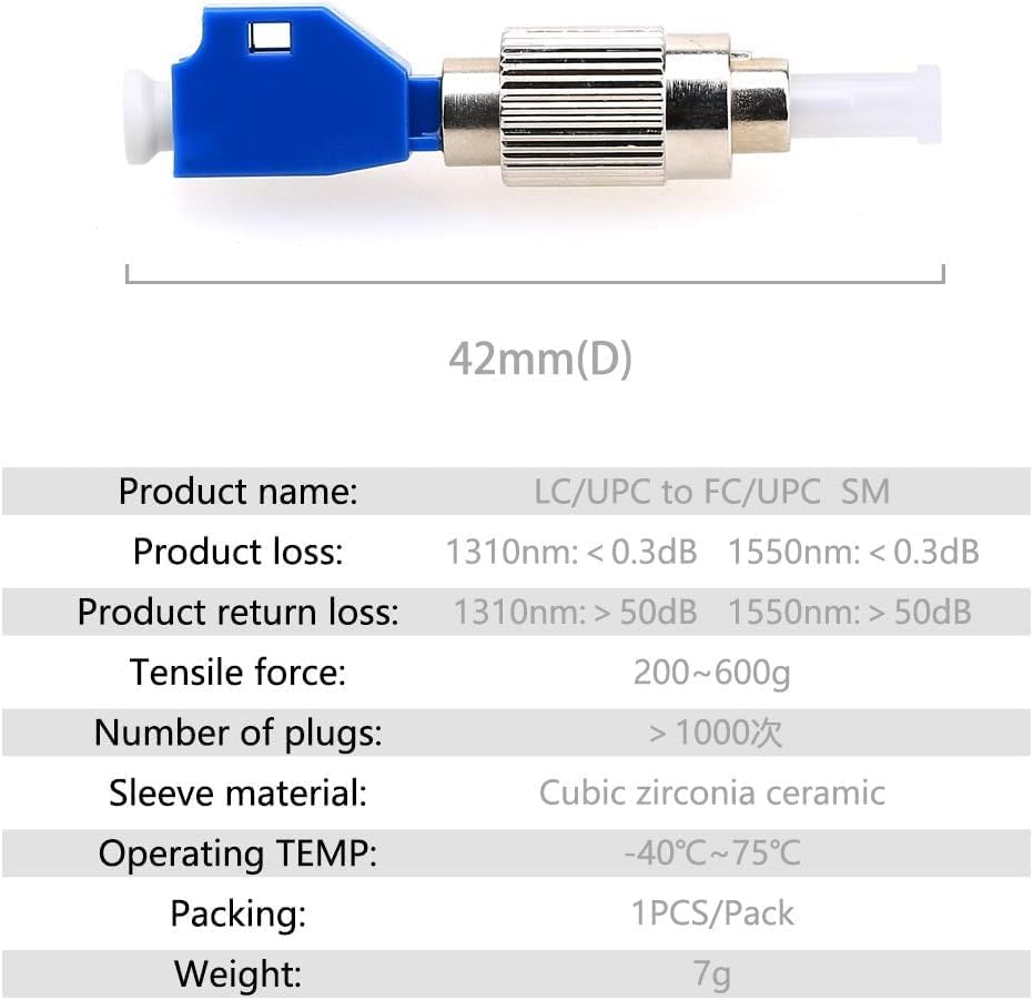 FRALINK Visual Fault Locator 10KM, VFL Fiber Optic Tester Kit Include Single Mode 9/125Um FC Male to LC Female Adapter, Fiber Light Pen for Network Cable Test image number 6