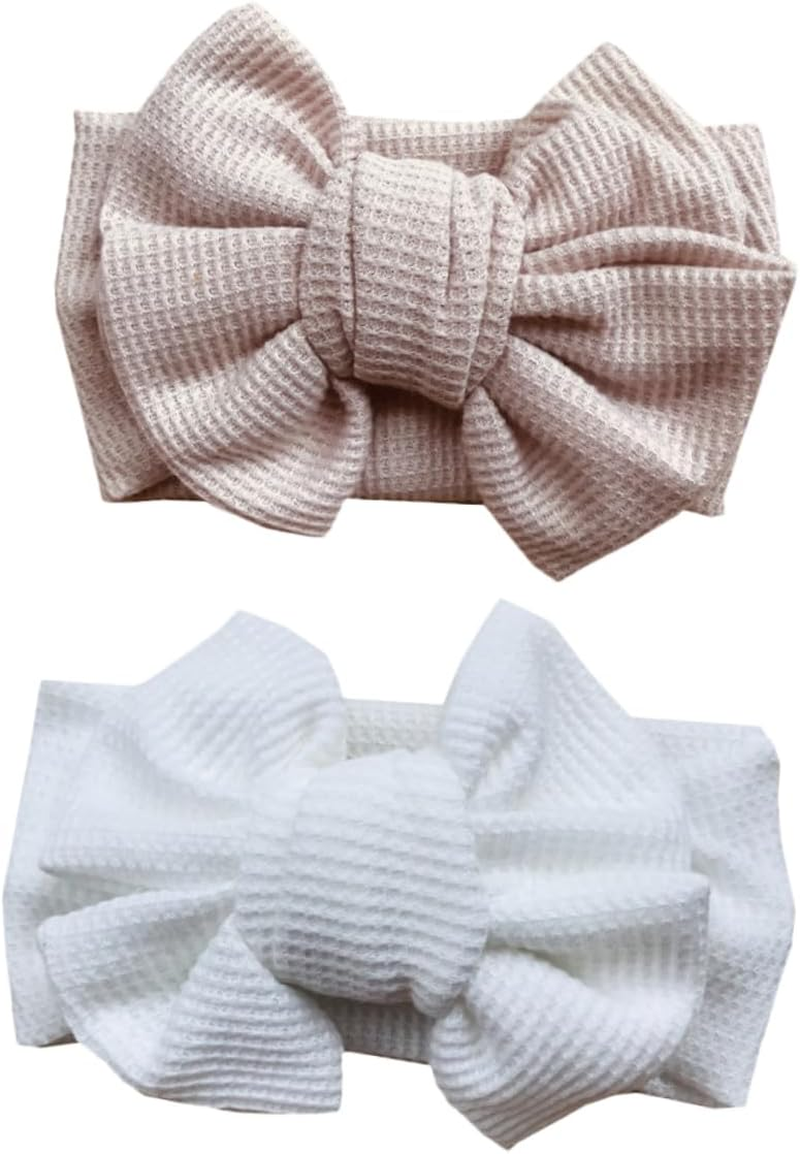 ERINGOGO Infant Knotted Headband Set Large Hair Bows for Baby Girls Newborns Soft Material No Marks for Celebrations image number 5