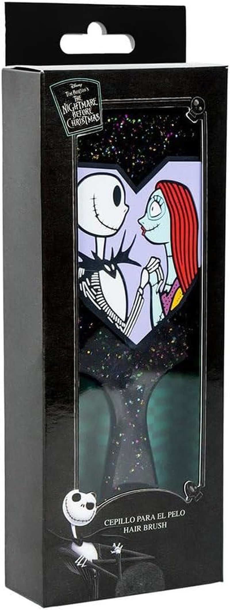 Nightmare before Christmas Black Detangling Brush Jack and Sally Design Genuine image number 2