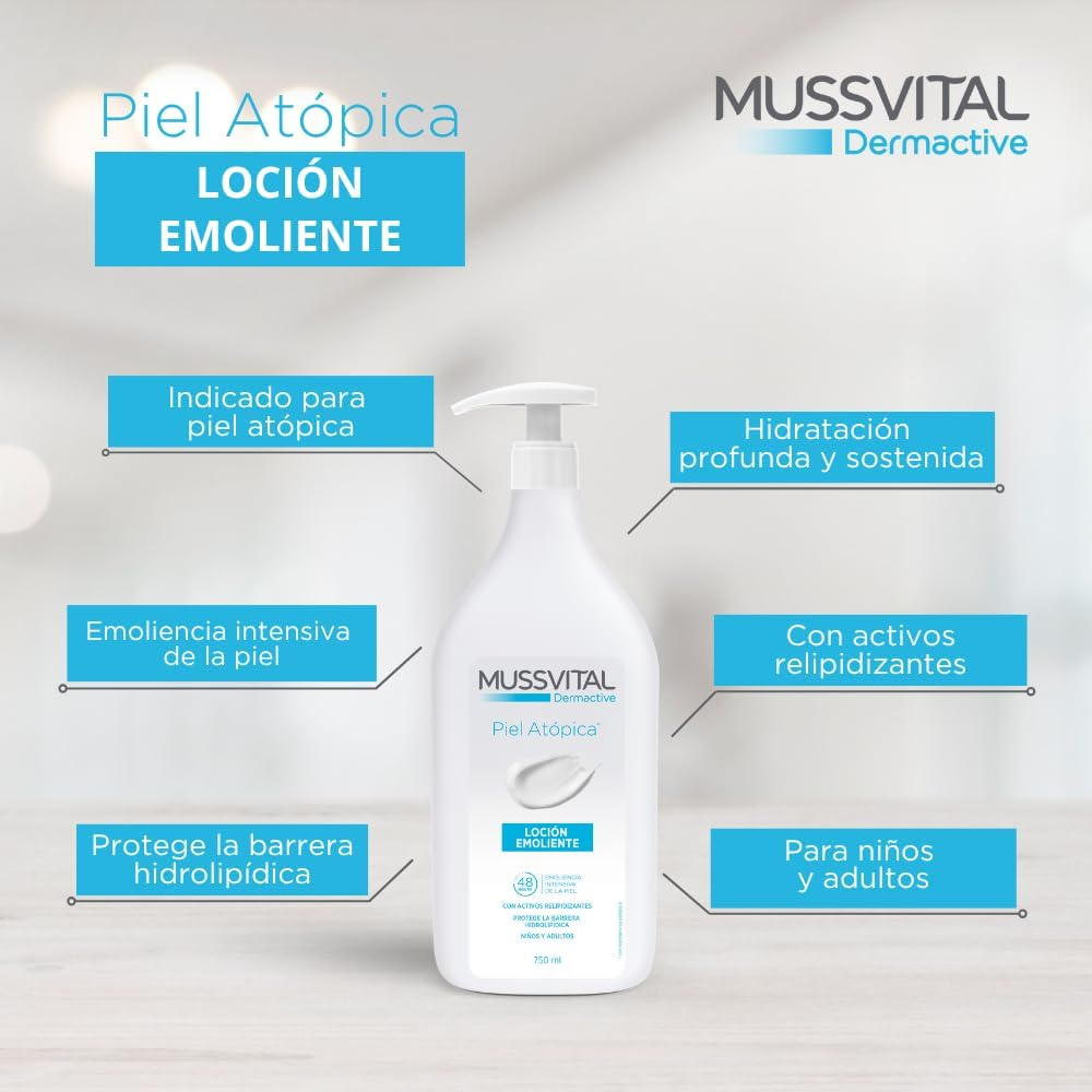 Mussvital Dermactive Locion Piel Para Pieles At&oacute;picas 750 Ml image number 1