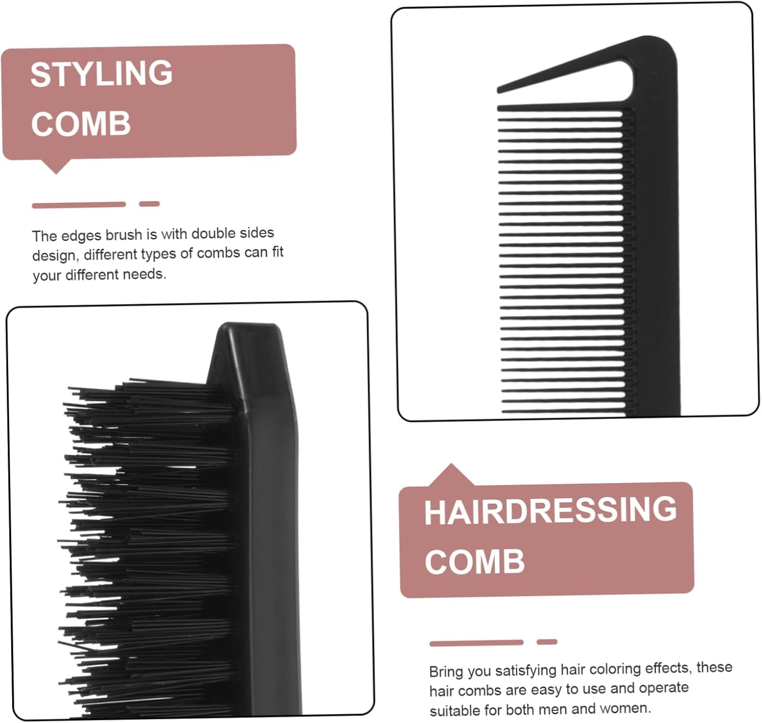 CANIGHT Salon Hair Combs Set of 12 Edges Brush and Combs for Women image number 6