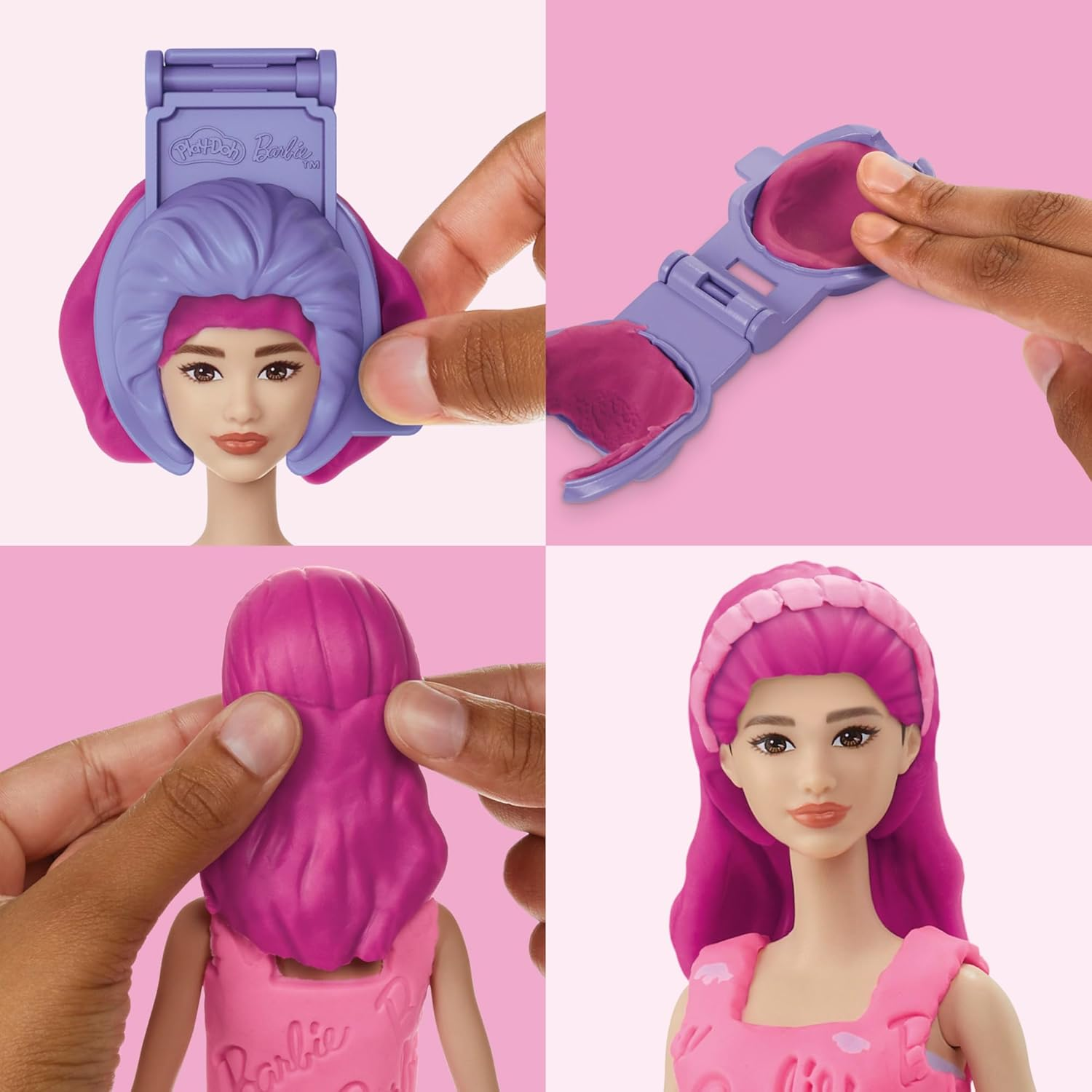 Play-Doh Barbie Hearts & Hair Doll Set image number 2