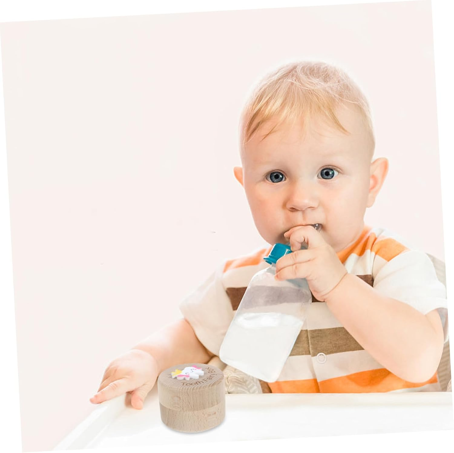 Wooden Baby Tooth Box Fairy Tooth Keepsake Storage for Boys and Girls Childhood Memory Holder image number 4