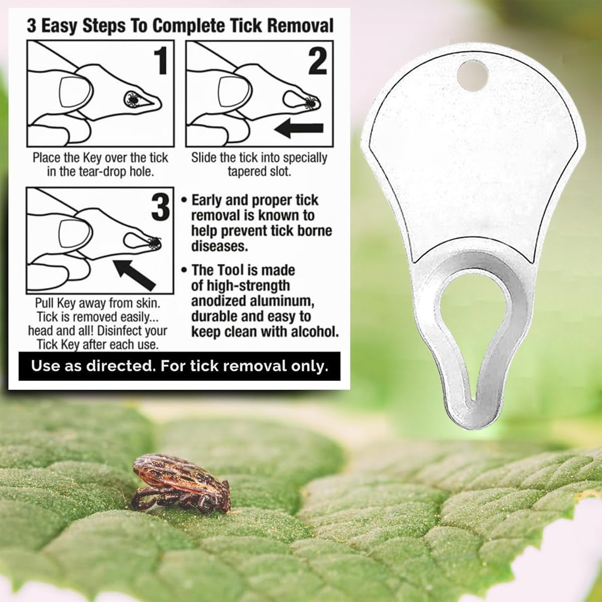 AIMALL Tick Removal Tool for Pets, High Strength Aluminium Lice Clip for Dogs & Cats, Easy Carry Keychain Design, Tick Removers, Flea & Tick Extractor image number 3