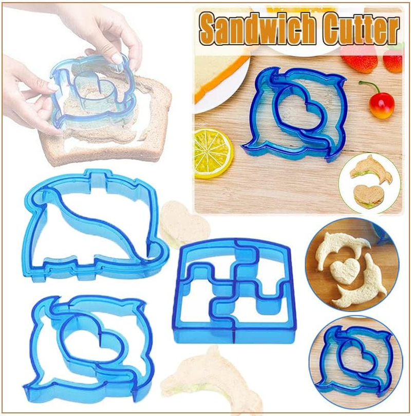 Sandwich Mould Food Biscuit Bread Cutter Cookies Cake DIY Lunch Toast Kids - Durable, Easy-Clean Material