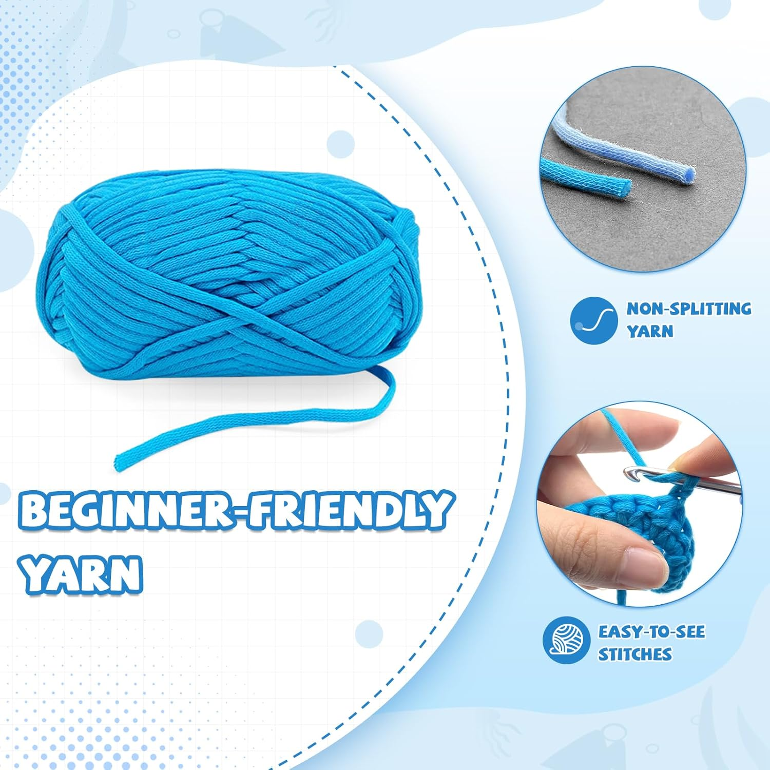 SGIBYN Crochet Kit for Beginners, 11.8 Inch Large Axolotl Amigurumi Crochet Kit with Step-By-Step Video Tutorials, Animal DIY Knitting Craft Kit for Women, Teens & Adults image number 4