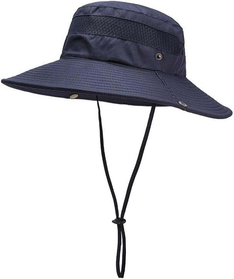 UPF50+ Safari Sun Hat for Men and Women - Uv-Resistant Breathable Quick-Drying Outdoor Hat with Adjustable Folding Design for Fishing, Hiking, Gardening, Beach, Adventure Ready Accessories image number 4