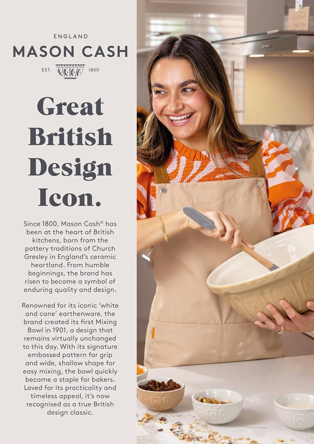 Mason Cash Rustic Charm Utensil Holder Stoneware with Debossed Heart Motif Durable Large Capacity for Kitchen Tools & Gadgets Stylish Countertop Organizer image number 1