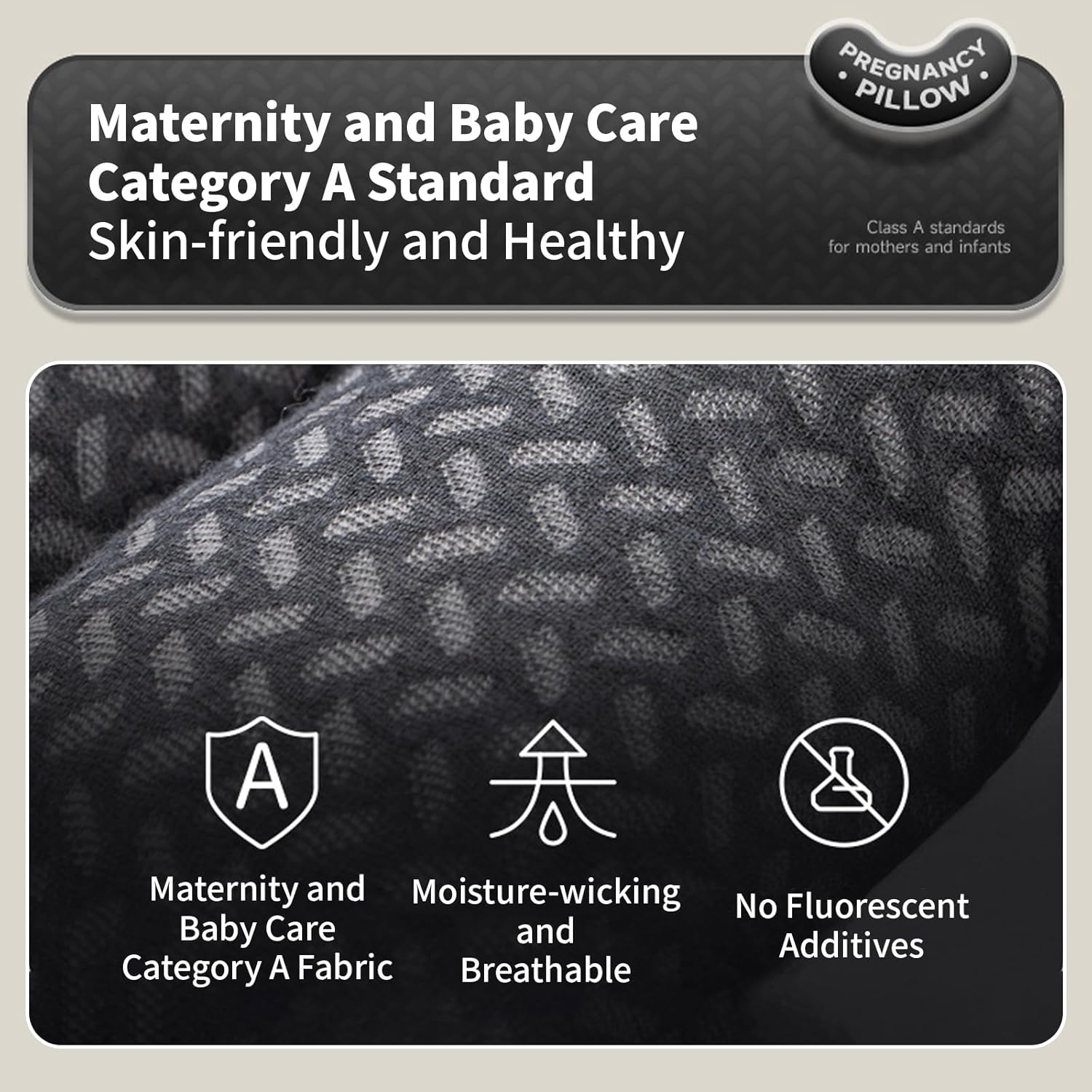 Pregnancy Pillow, U-Shape Adjustable Maternity Pillow, 30&deg; Tilt Support for Back & Belly, Breathable Cover, 2-21Cm Width Adjustment for Pregnant Women image number 3