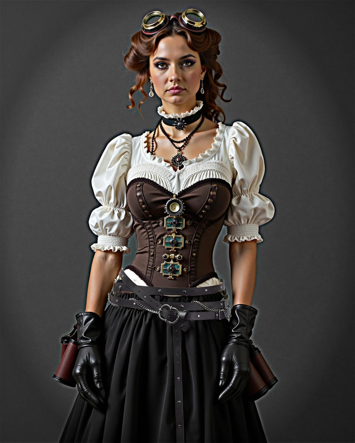 KOTORA Retro Skinny Belt Long Metal Chain Exotic Cross Waist Costume Accessory Medieval Renaissance DIY Dress Cosplay image number 5