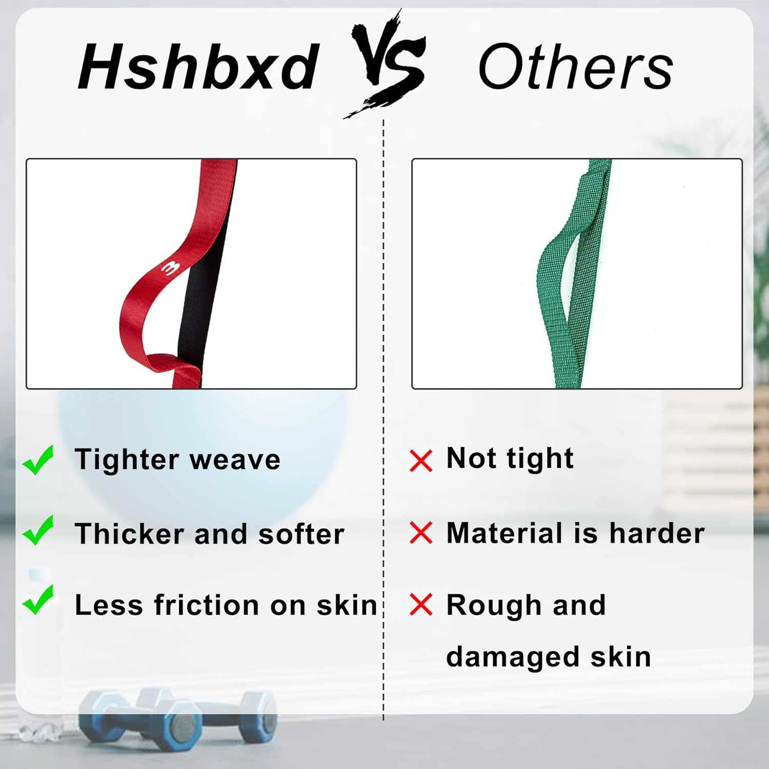 Stretching Strap with Loops, Leg Stretch Bands for Exercise, Yoga Strap for Physical Therapy, Fascia Stretcher Belt