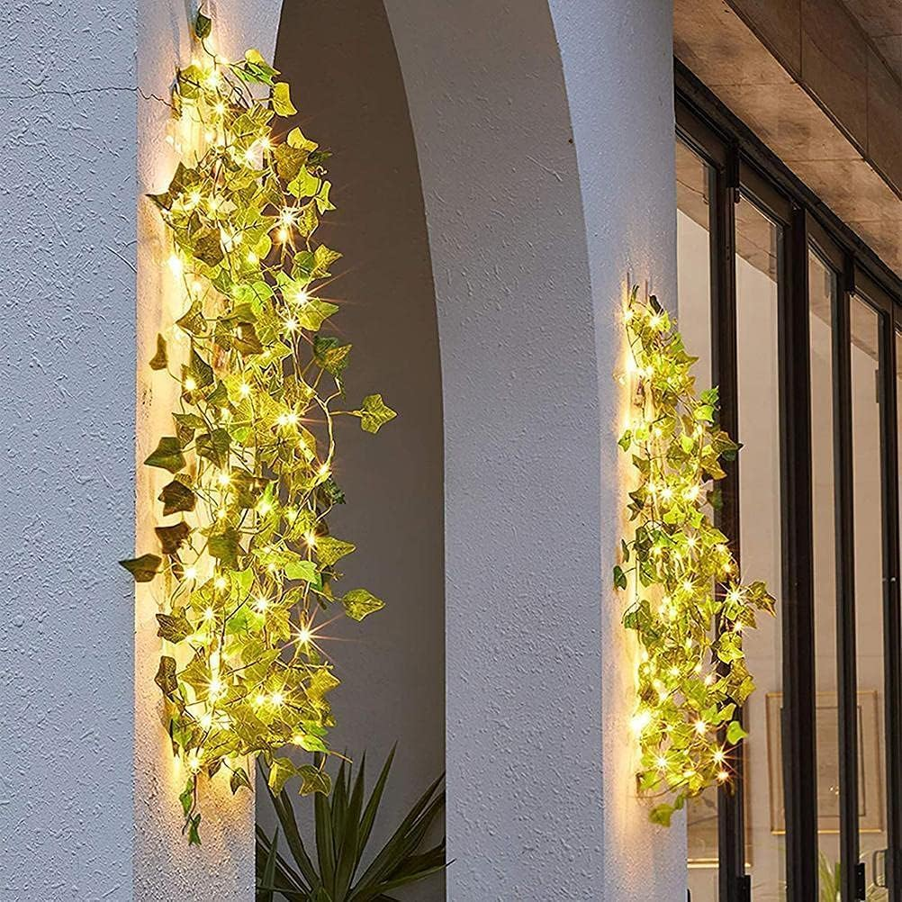 10M 100LED Vine String Lights, Leaf String Lights, Hanging Ivy Lights for Bedroom Garden Party Wall Room Decor, Ivy Curtain Lights for Dorm, Wedding, Party, Wall, Indoor, Outdoor Decor image number 3