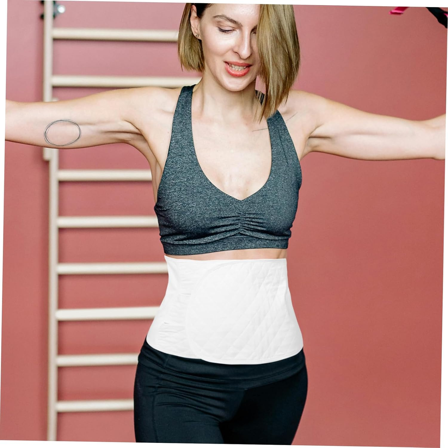 Comfortable Adjustable Maternity Support Belt Postpartum Belly Band for Waist Shaping and Abdominal Support Soft Breathable for Lumbar image number 6