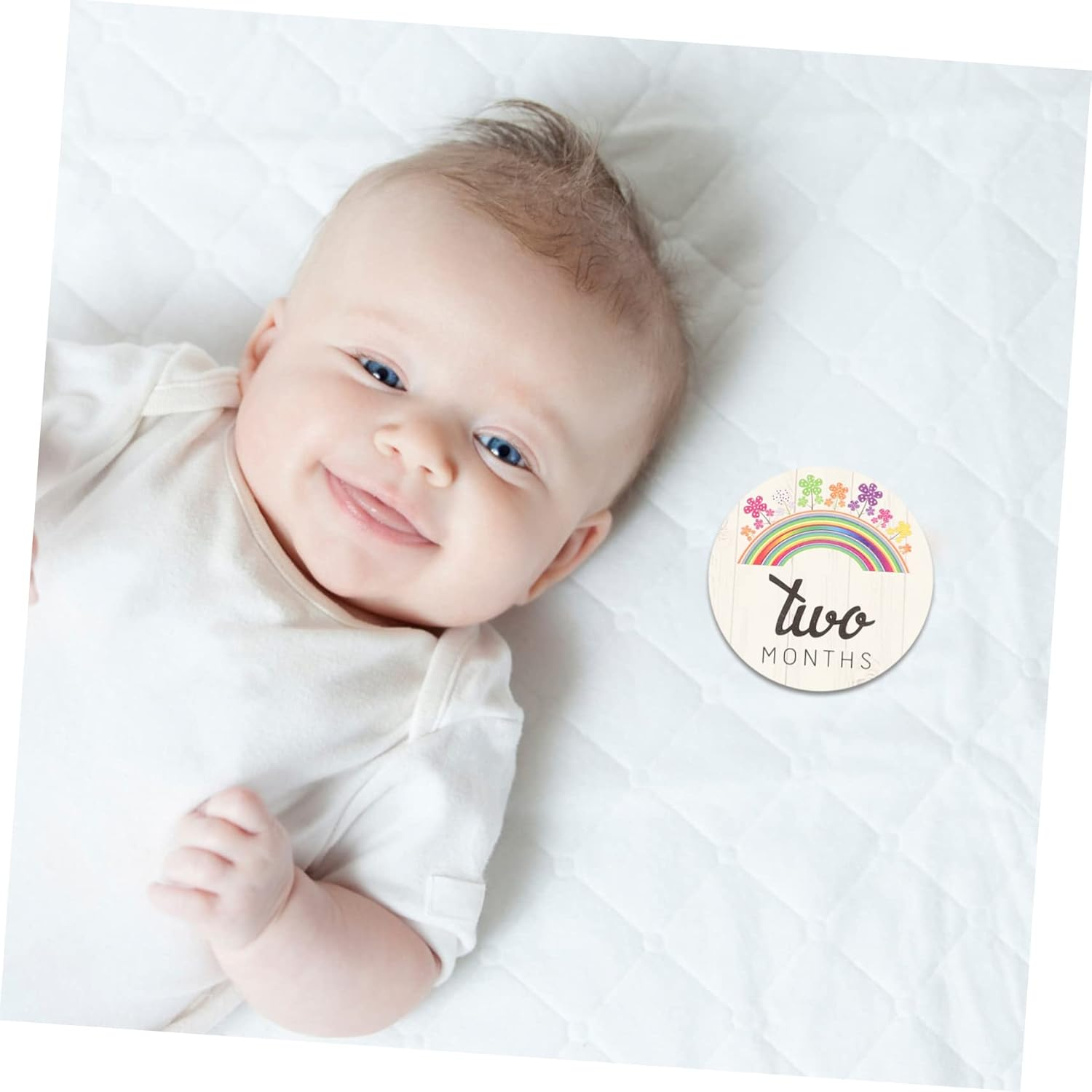 UPKOCH 14Pcs Wooden Monthly Milestone Cards Decorative Milestone Keepsakes Unisex Photography Props for Newborns Creative and Durable Design with Beautiful Wood Grain image number 6