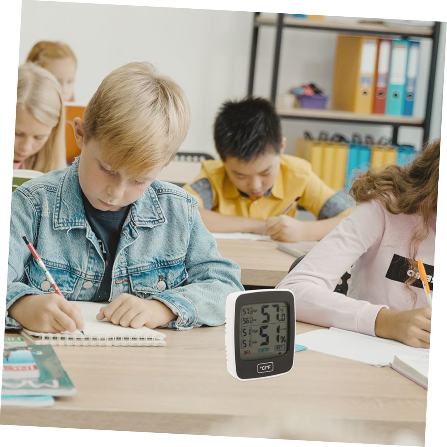 TEHAUX Thermohygrometer Humidity Large Screen Display Temperature Sensor for Accurate Readings Hygrometer for Indoor Use