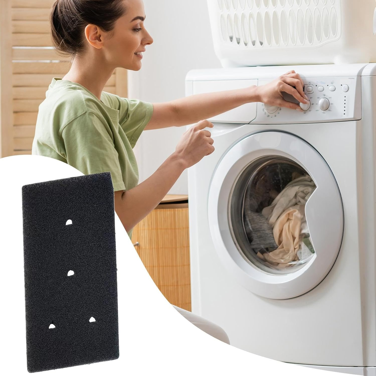 Dryer Filter Replacement - Foam Sponge Dryer Filters,Washer Filter Pad, 4 Holes Filters, Spare Parts, Replacement Tumble Dryer Filters for Condensing Dryer image number 2