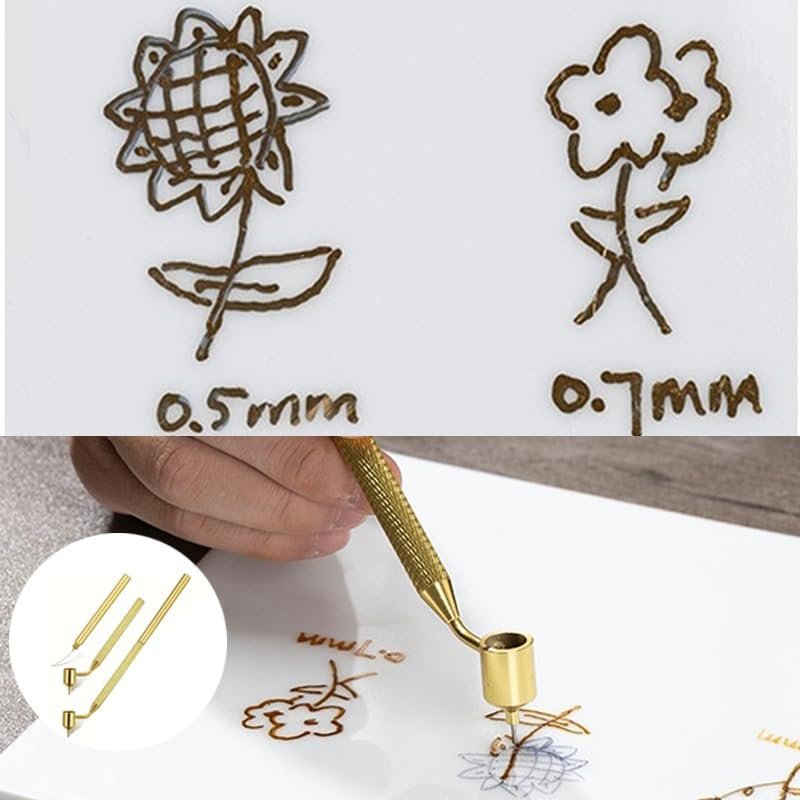 WADY 2Pcs Fine Line Fluid Writer Paint Applicator Pens (0.5Mm & 0.7Mm),Touch up Paint Pen for Cars for Detailing, Creative Hobbies, DIY Car Scratch Repair, Model Painting image number 6