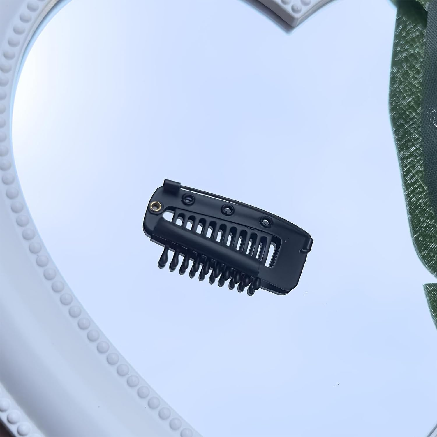 10 PCS Wig Clips Snap Clips,3.7 Cm round Head Stainless Steel Clip, Secure (Black) image number 2