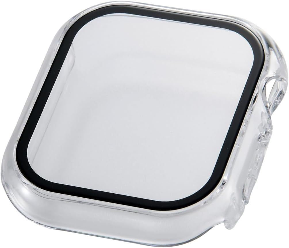 Elecom AW-25AFCGCR Protective Case for Apple Watch Series 11/10, 10H, Glossy, Anti-Fingerprint, Shatterproof, Clear