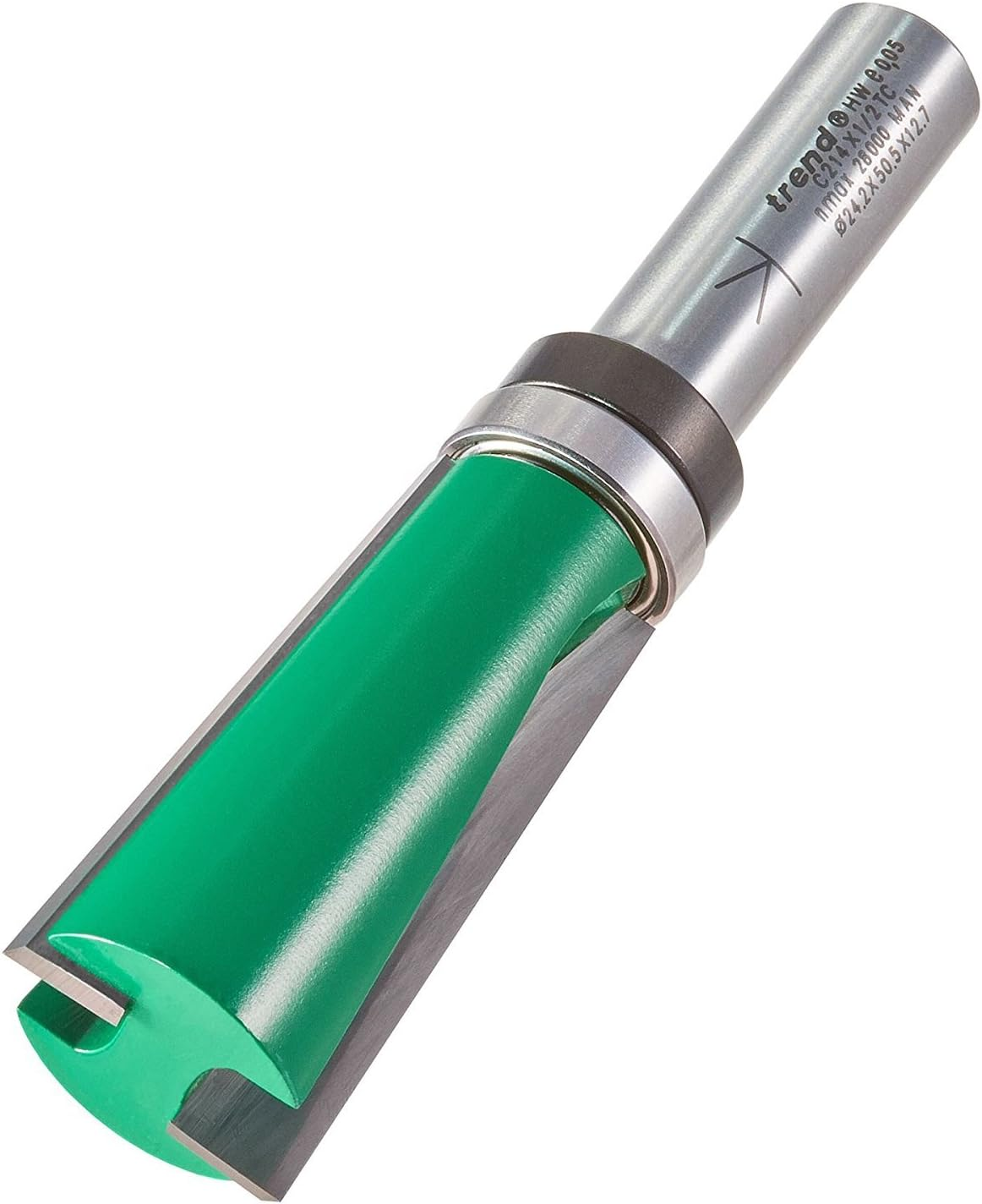 Trend C214X1/2TC Craft Pro Bearing Guided 3 Degrees Edge Router Cutter, 50 Mm Cutting Length