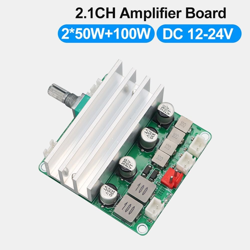 Lnqwhduu Digital Audio Power Amplifier Board 2.1 Channel 2X50W&100W 12V-24V Home Theater DIY Amplifier Module with Bass Andtreble image number 4