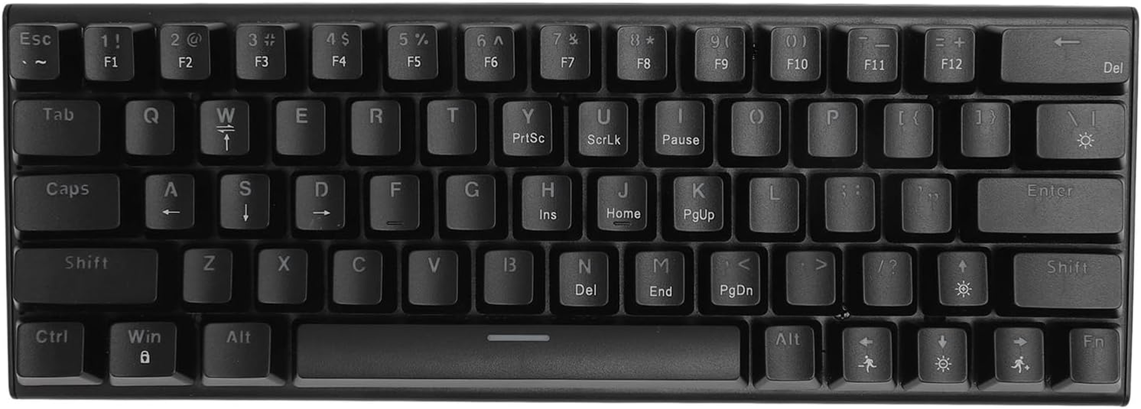 Compact 63-Key Mechanical Gaming Keyboard with RGB Backlit Blue Switches Wired USB for PC Laptop Desktop Computers image number 4