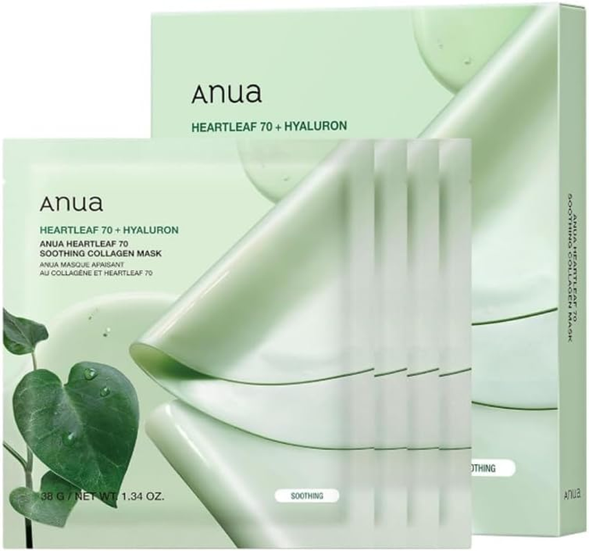 ANUA - Heartleaf 70 Soothing Collagen Mask 38G X 4 Mask image number 3