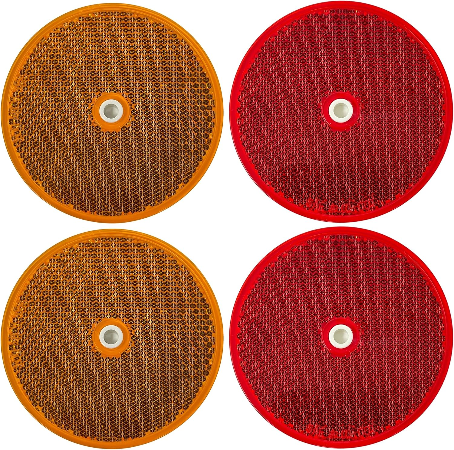 [ALL STAR TRUCK PARTS] Class a 3-3/16" round Reflector with Center Mounting Hole Trailers, Trucks, Automobiles, Mail Boxes, Boats, Suv'S, Rv'S, Industrial Applications (Blue, 2) image number 6