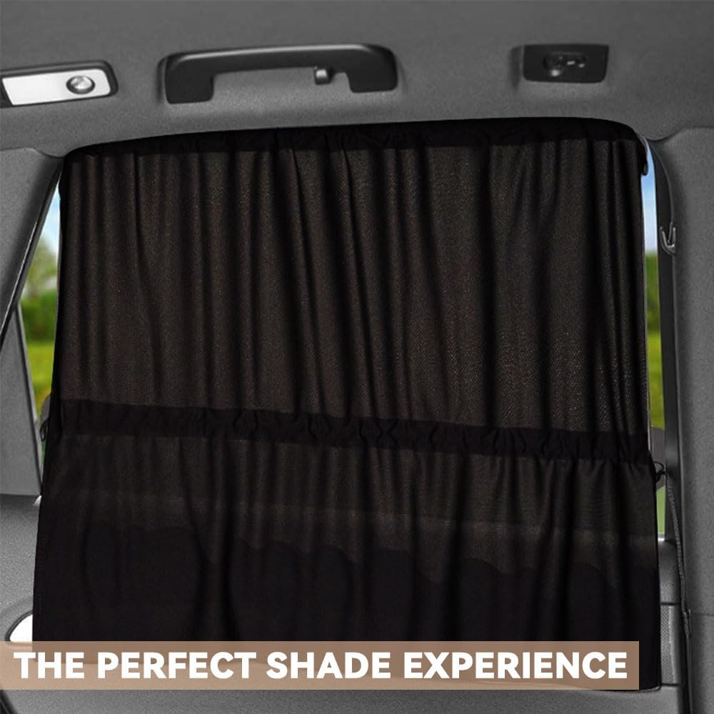 Annuoyi Car Sun Shade,Car Divider Privacy Curtains,Car Camping Window Shades Partition Car Window Covers for Back Window for Baby Privacy for SUV Cars Trucks (2 PCS) image number 5